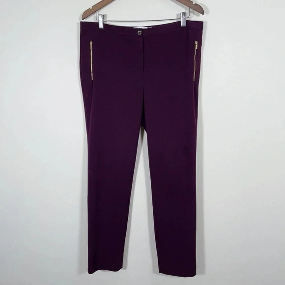 🌟✨2 for $20 ✨🌟 Calvin Klein Purple Zip Pocket Trouser - Picture 2 of 13